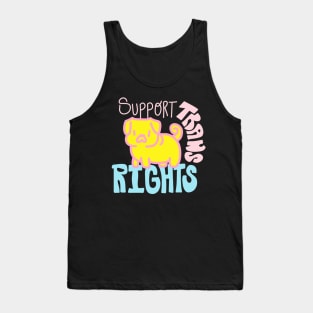 Support Trans Rights Pug Tank Top